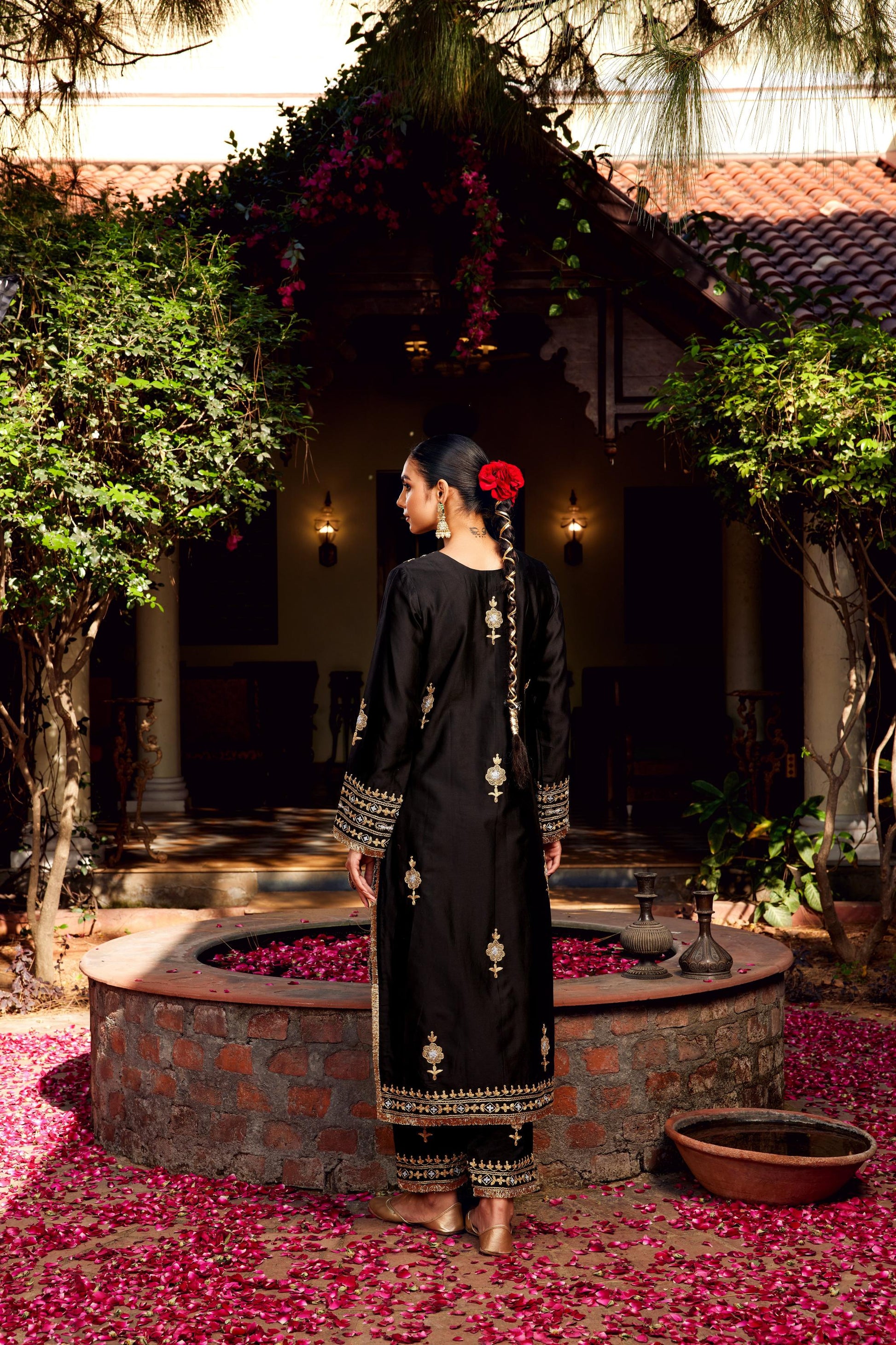 Black Inayat Kurta Set of 3
