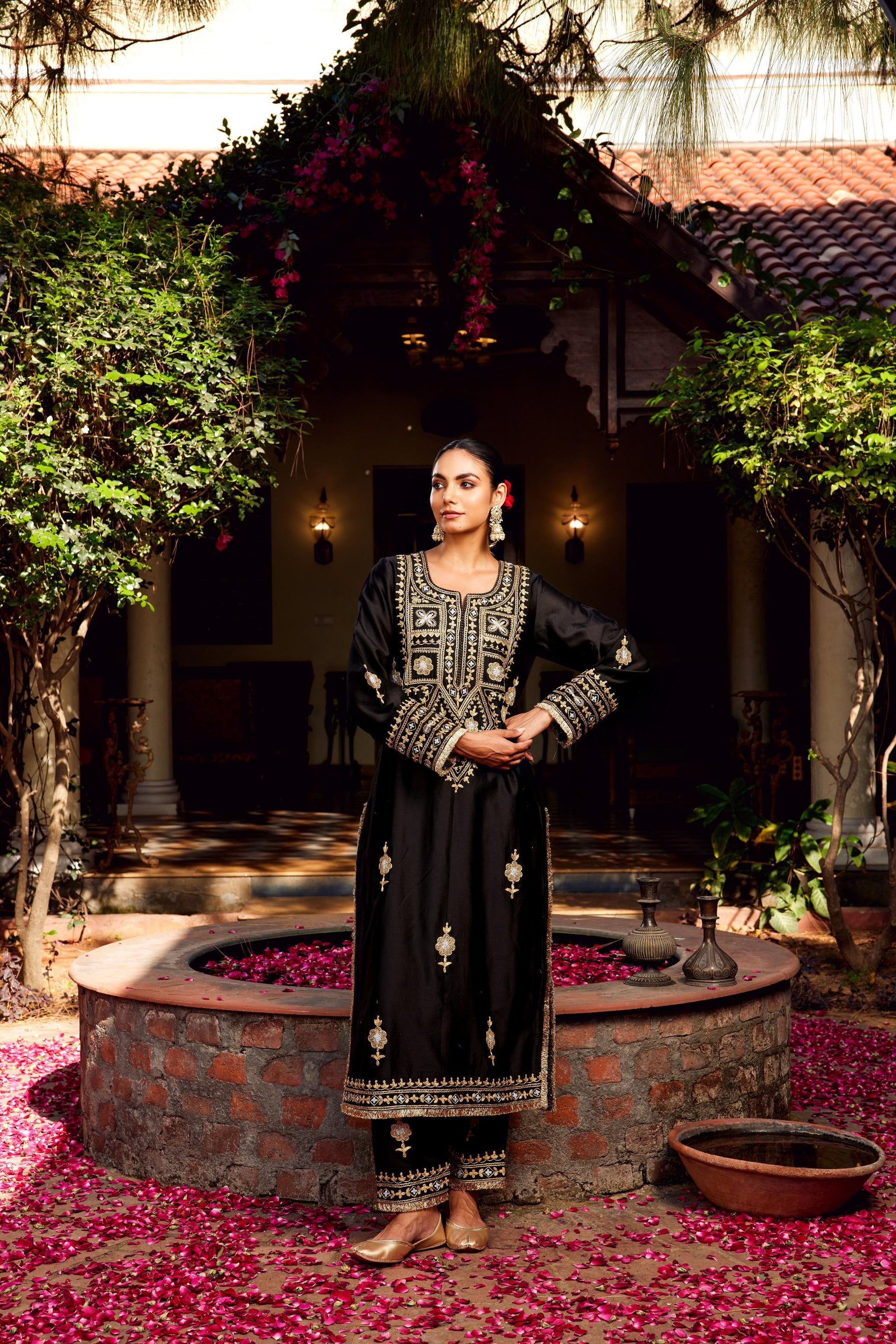 Black Inayat Kurta Set of 3