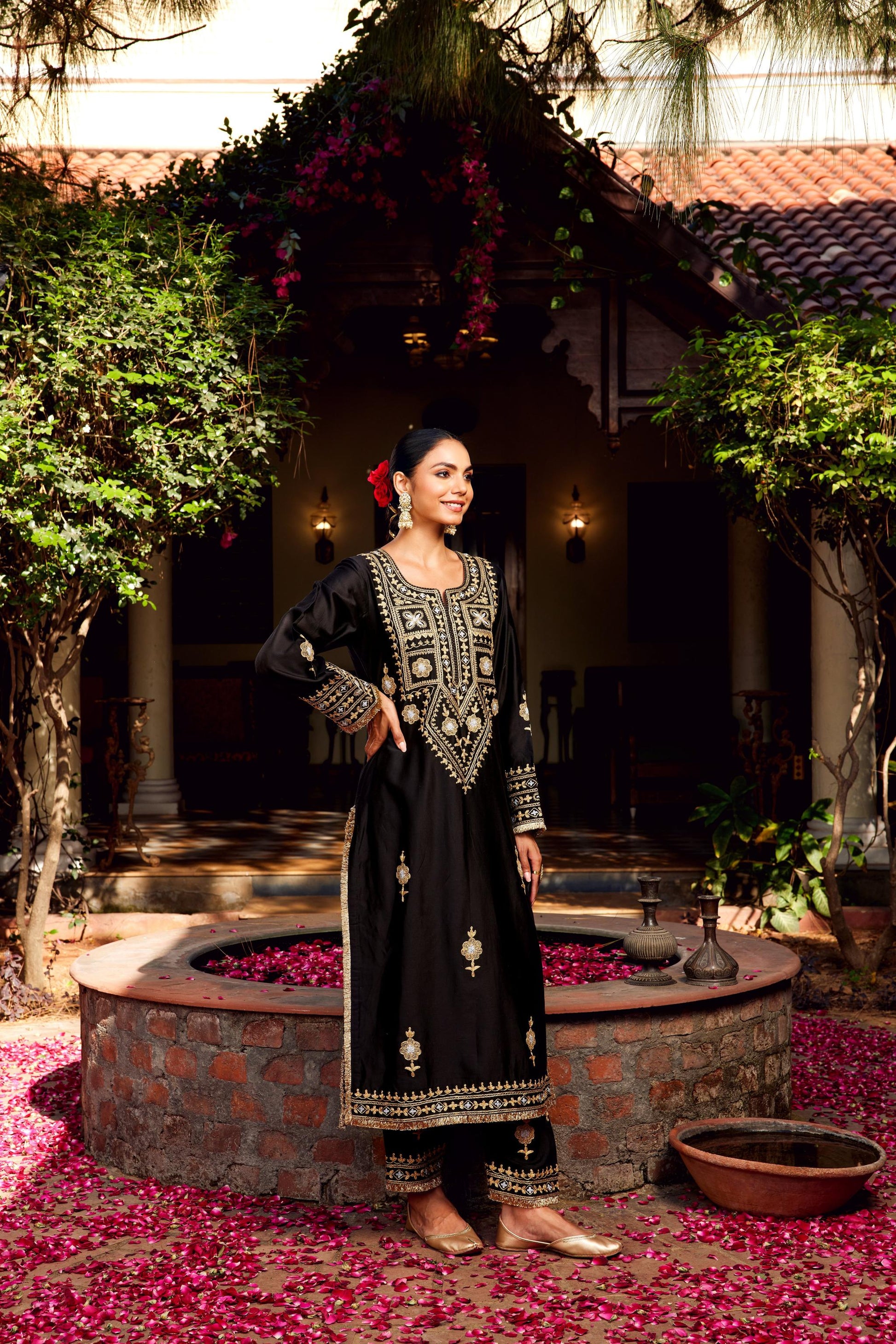 Black Inayat Kurta Set of 3