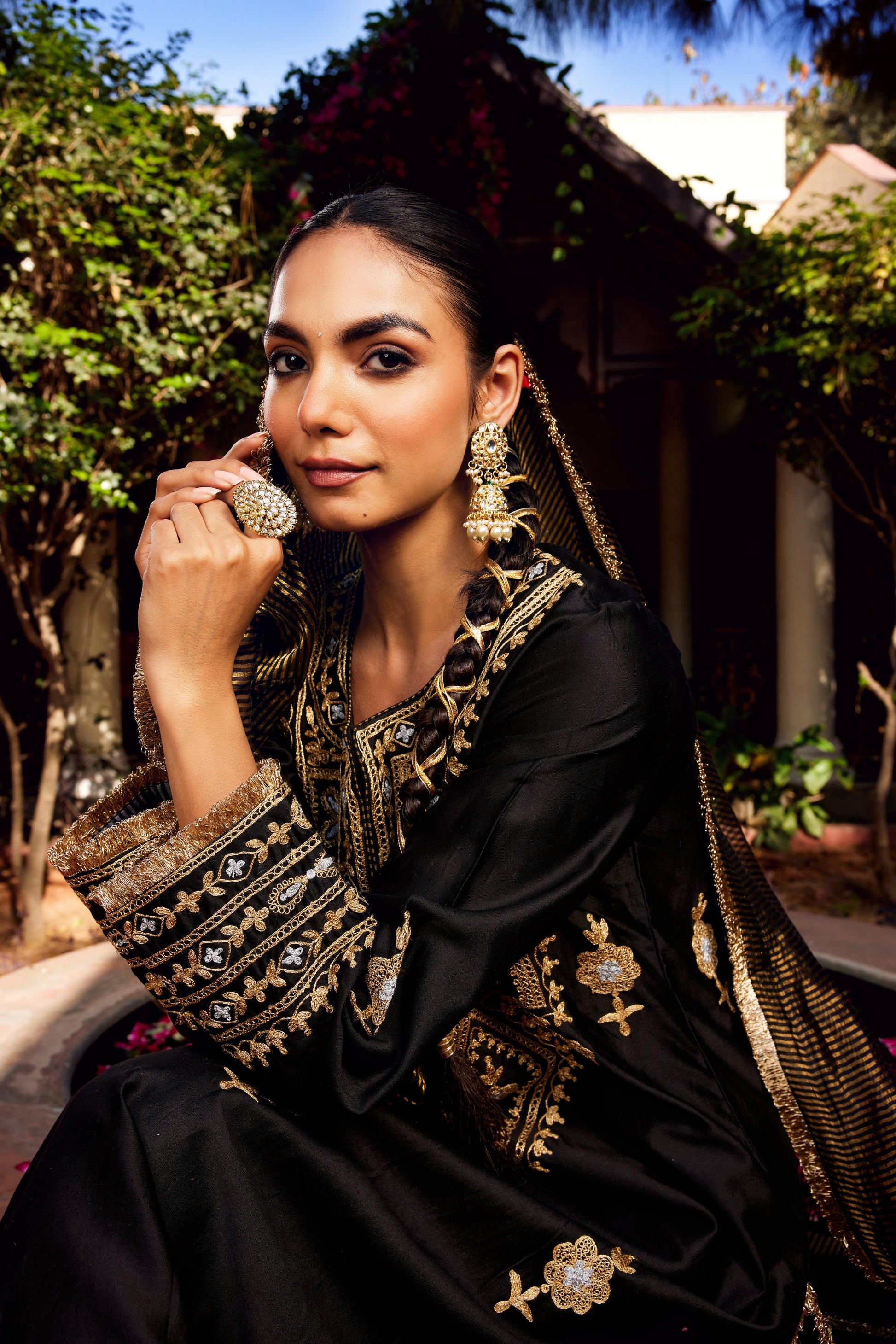Black Inayat Kurta Set of 3