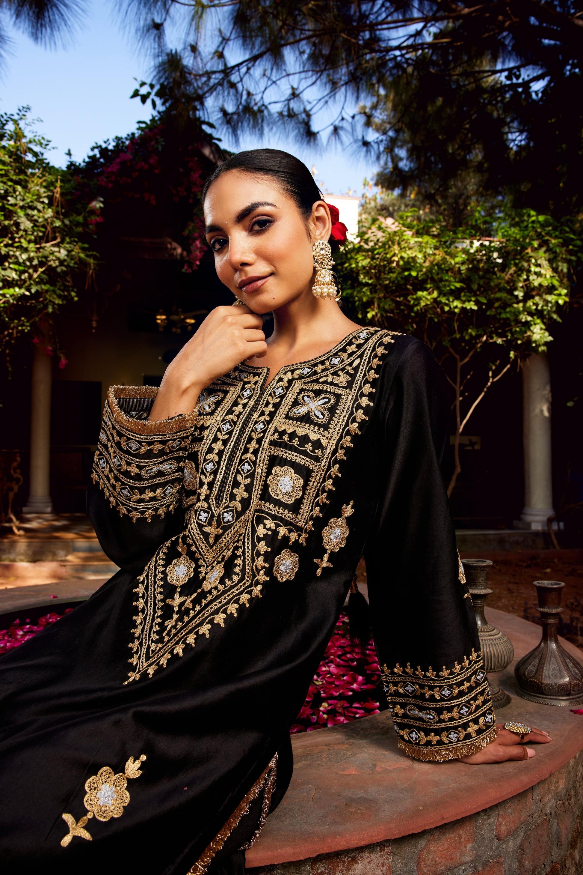 Black Inayat Kurta Set of 3