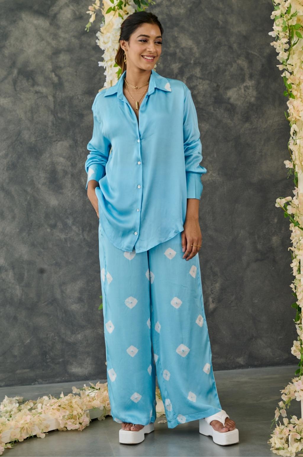 Green Bandhani Modal Satin Co-Ord Set