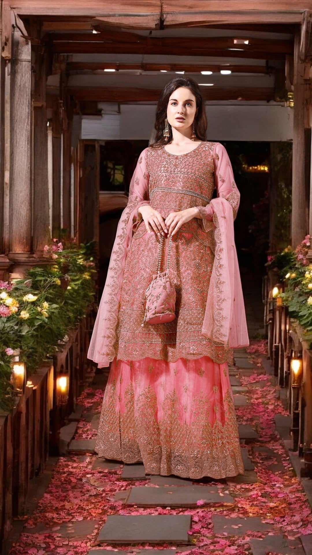 Ahalyaa Embroidered Semi-Stitched Dress Material