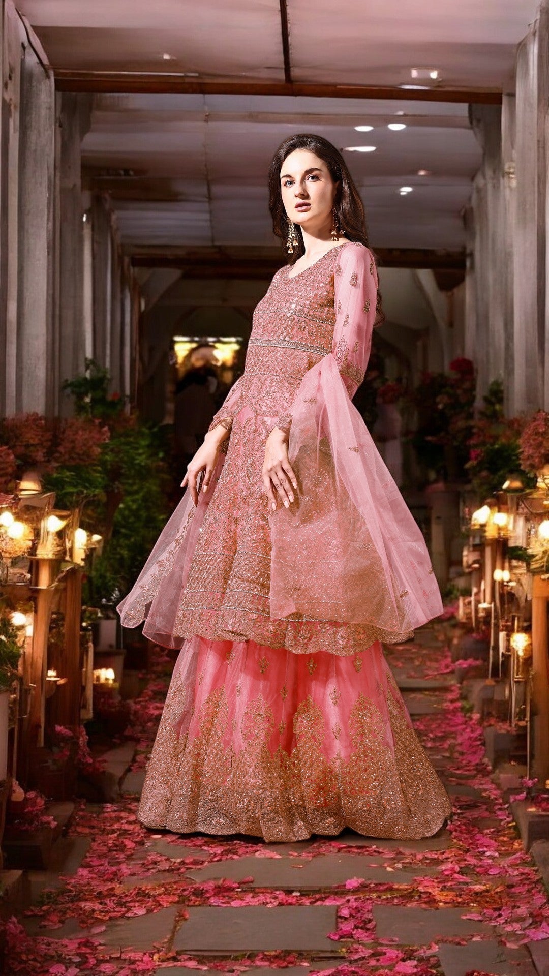 Ahalyaa Embroidered Semi-Stitched Dress Material