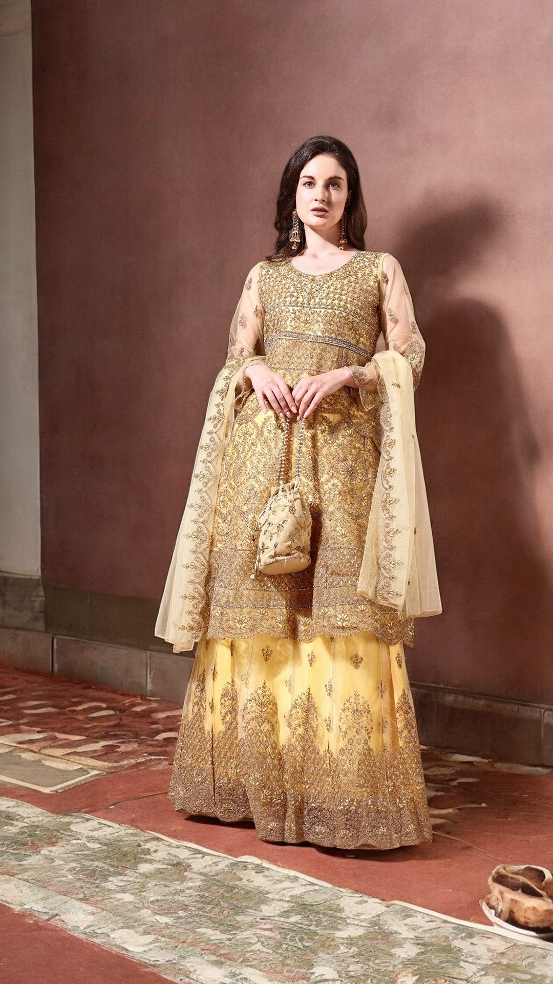 Ahalyaa Embroidered Semi-Stitched Dress Material