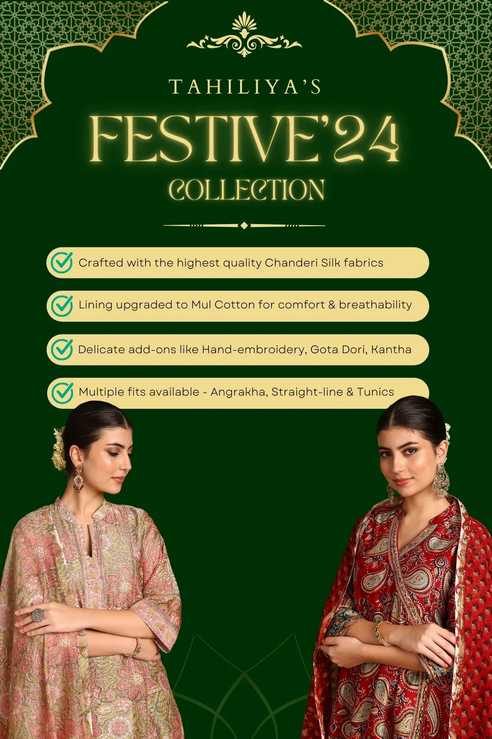 Black Chanderi Silk Kurta
