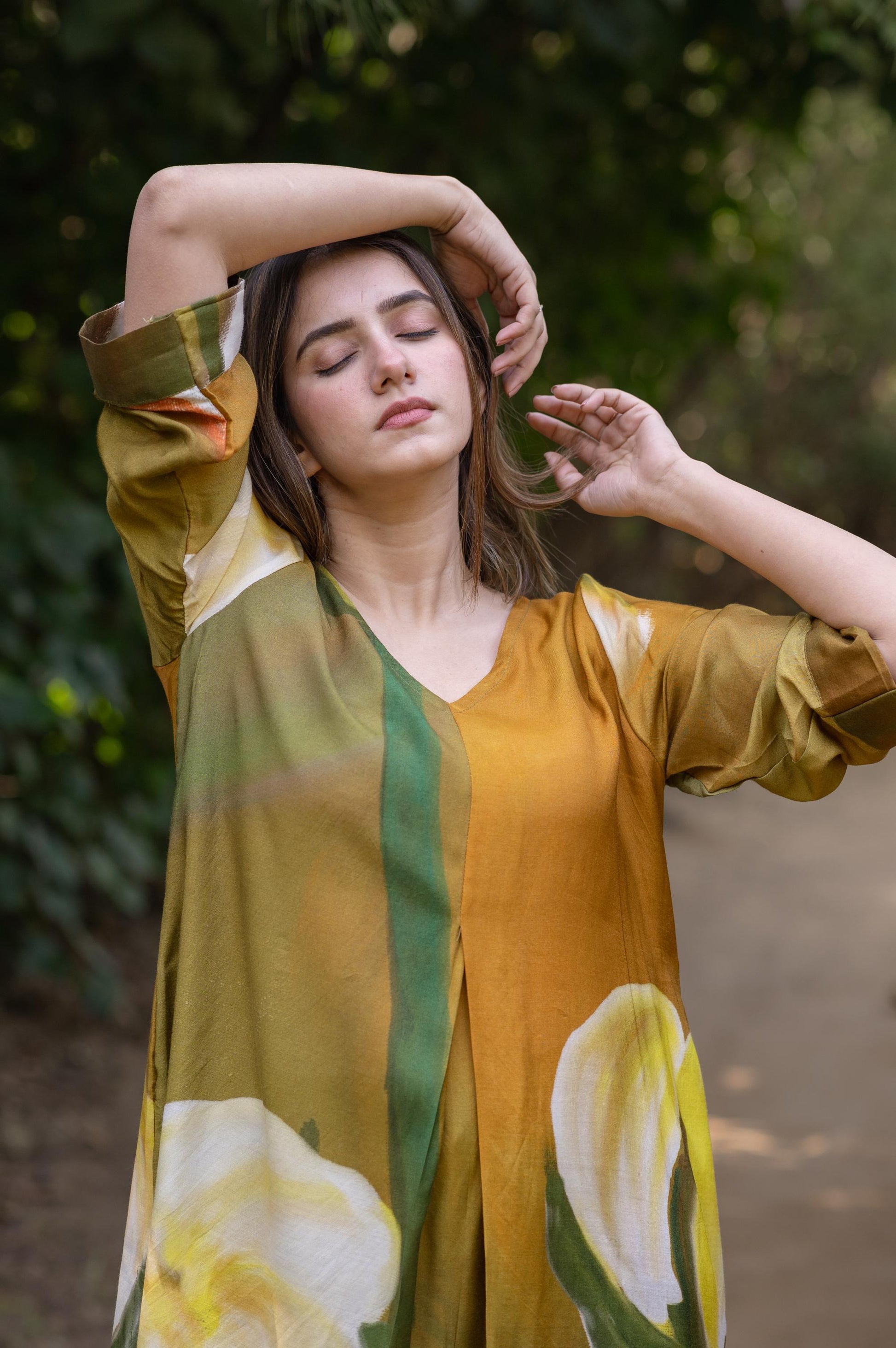 COTTON BUD SHORT KURTA SET-SET OF 2- ET