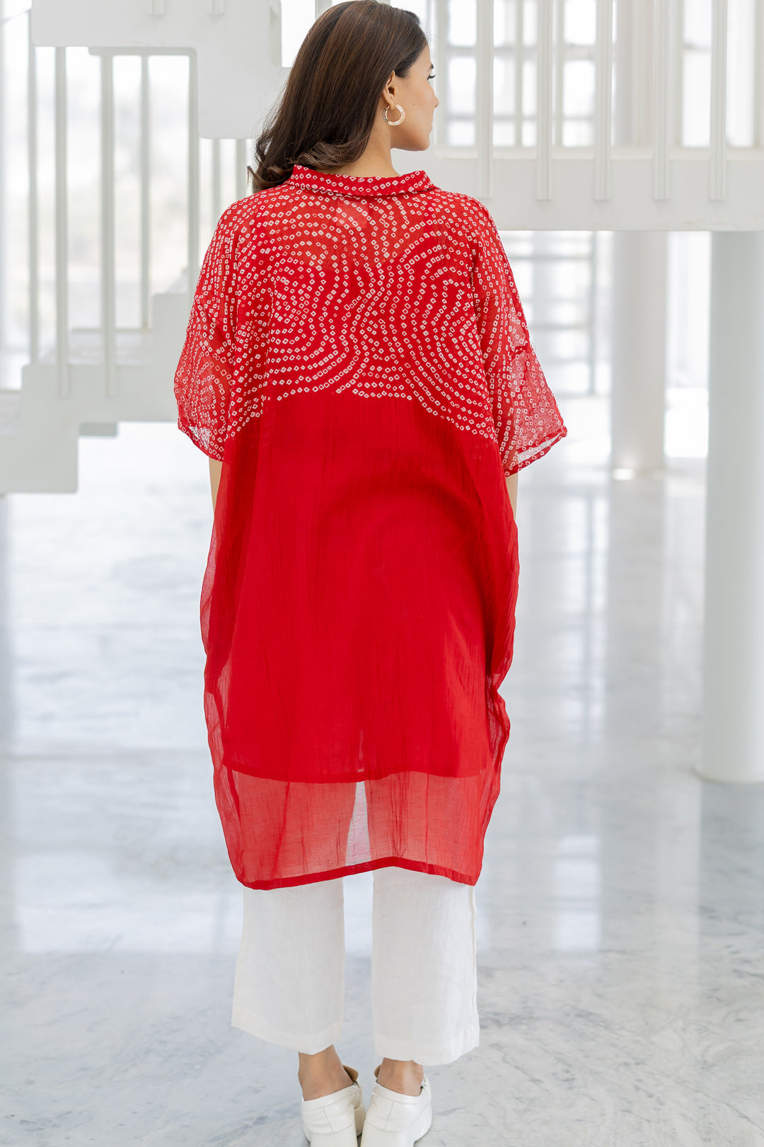 Ruby Swirl Bandhani Tunic- SS