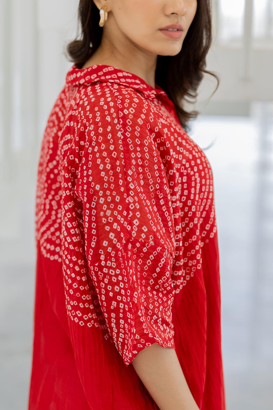 Ruby Swirl Bandhani Tunic- SS