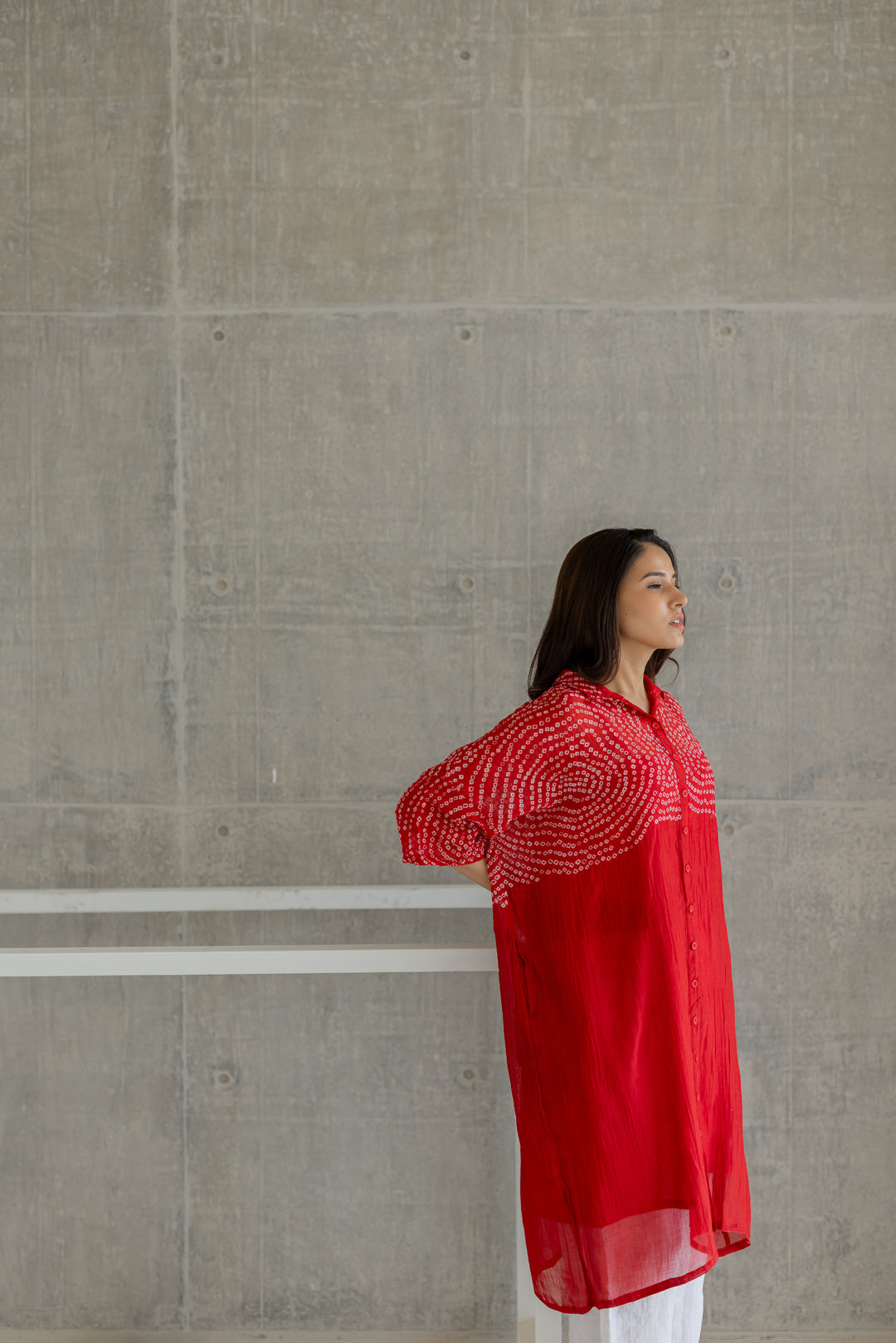 Ruby Swirl Bandhani Tunic- SS