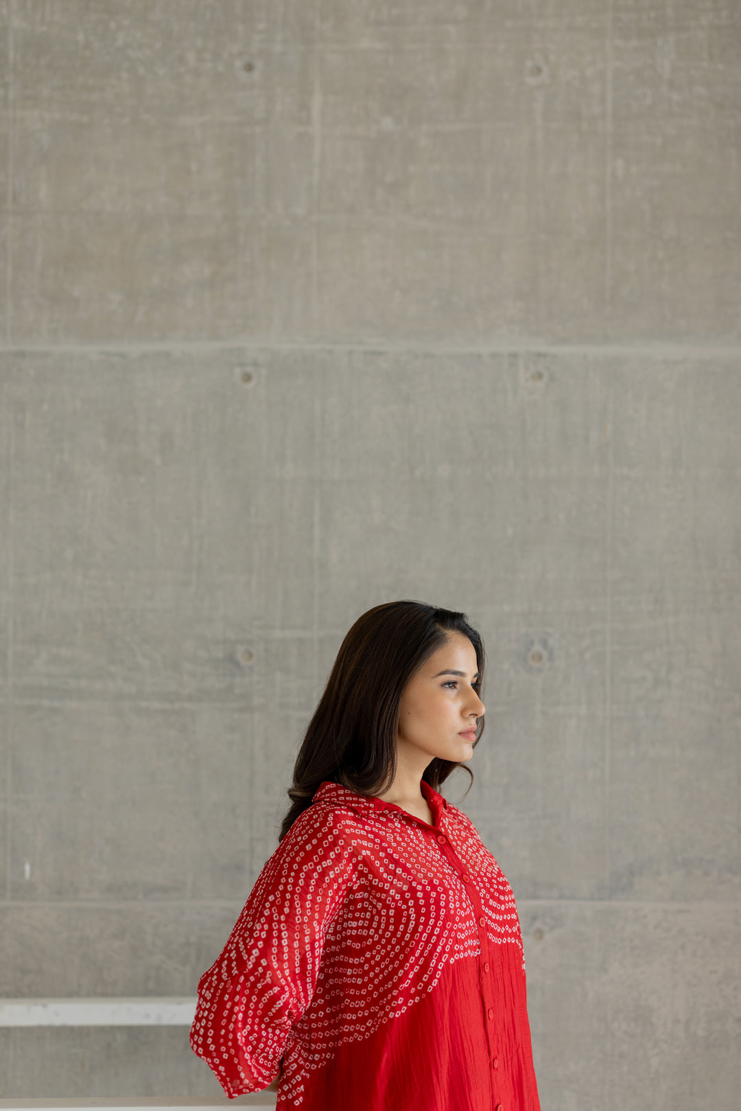 Ruby Swirl Bandhani Tunic- SS