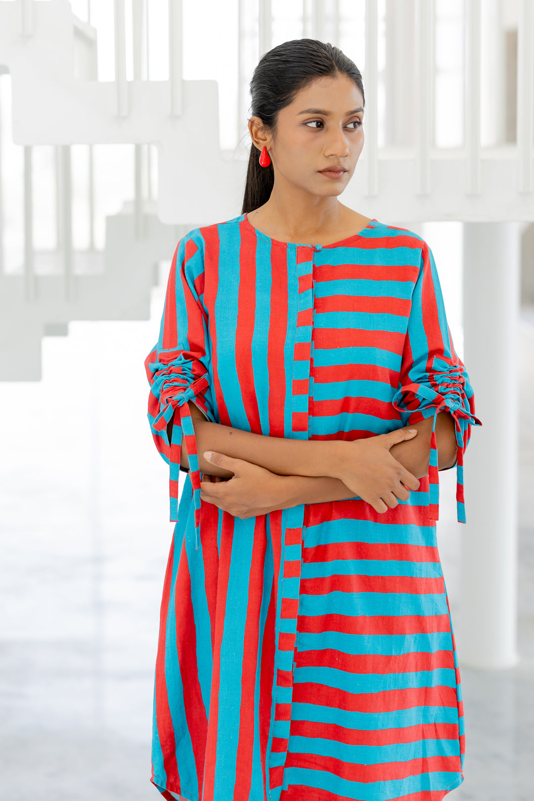 Poppy and Blue Stripe Co-Ord- SS