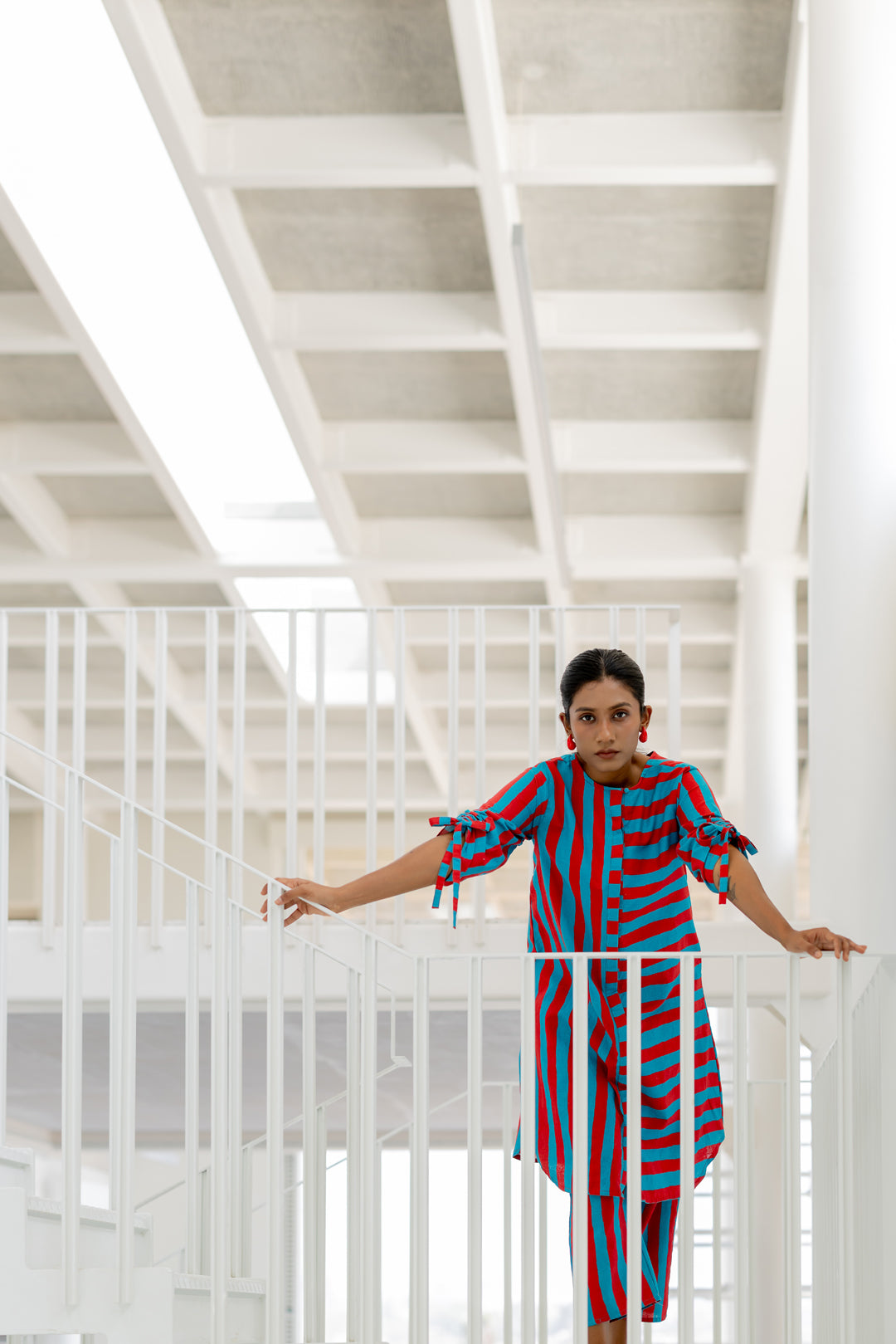 Poppy and Blue Stripe Co-Ord- SS