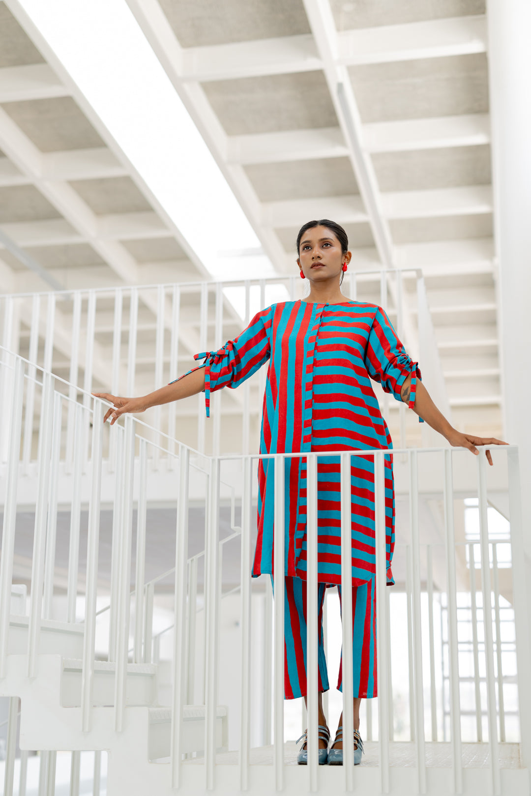 Poppy and Blue Stripe Co-Ord- SS