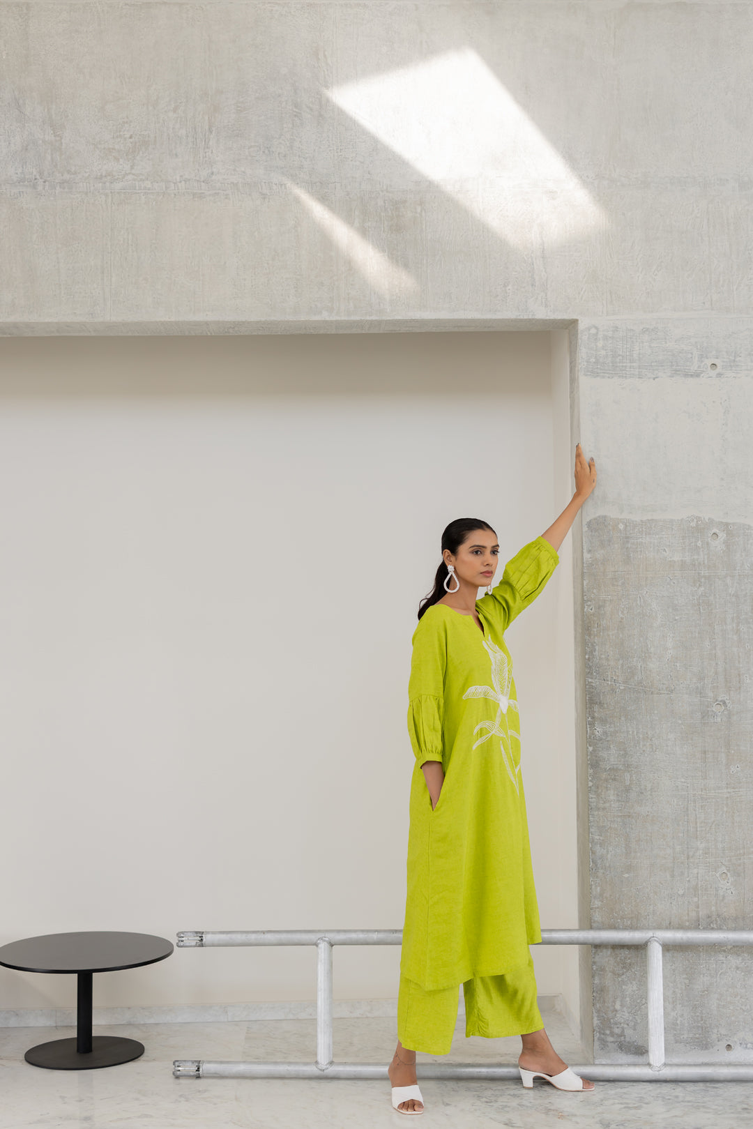 Matcha Bloom Kurta Set- SS