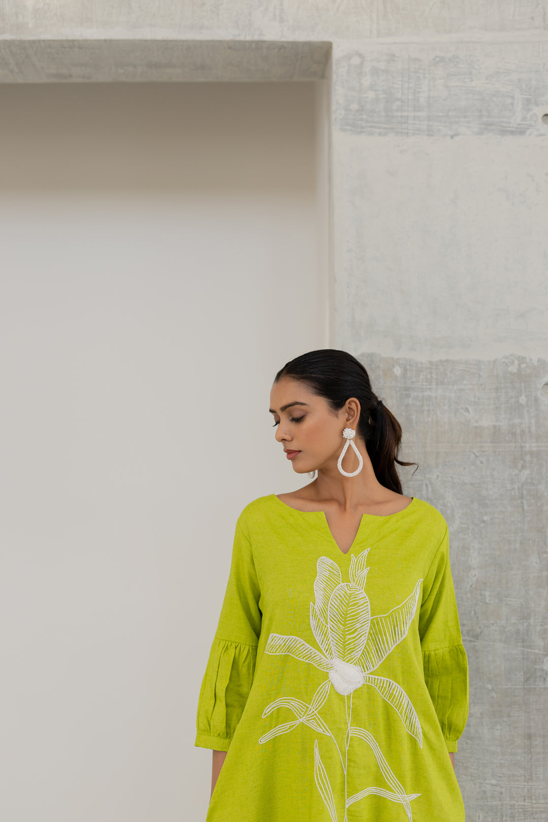 Matcha Bloom Kurta Set- SS