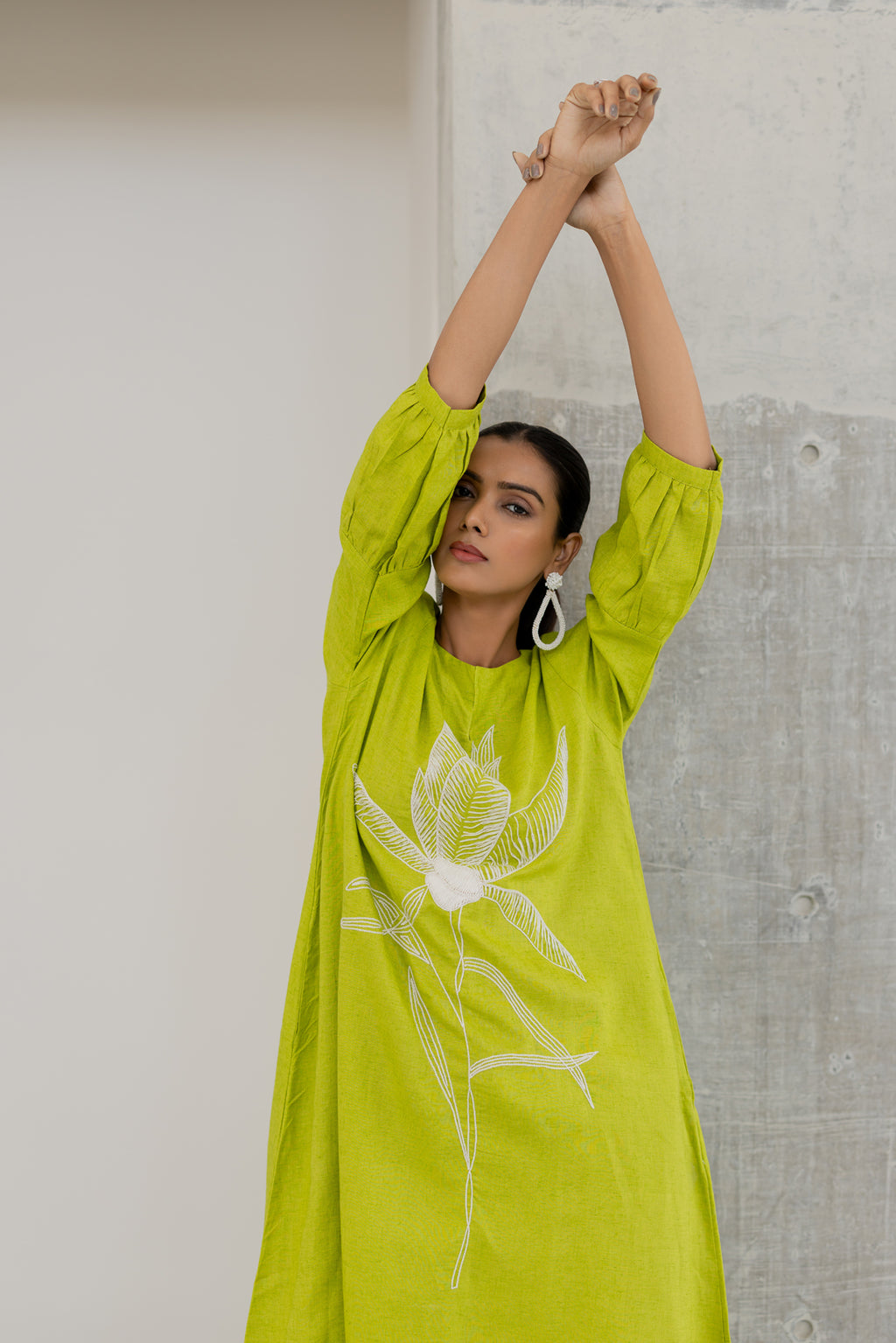 Matcha Bloom Kurta Set- SS