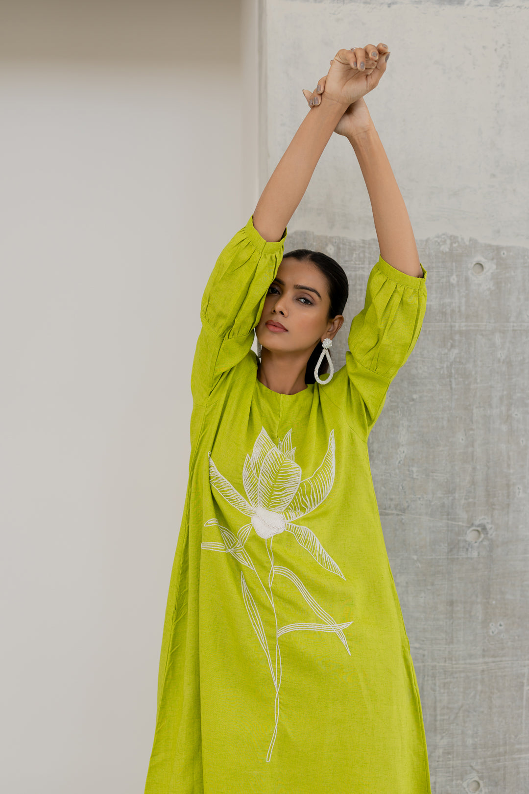 Matcha Bloom Kurta Set- SS