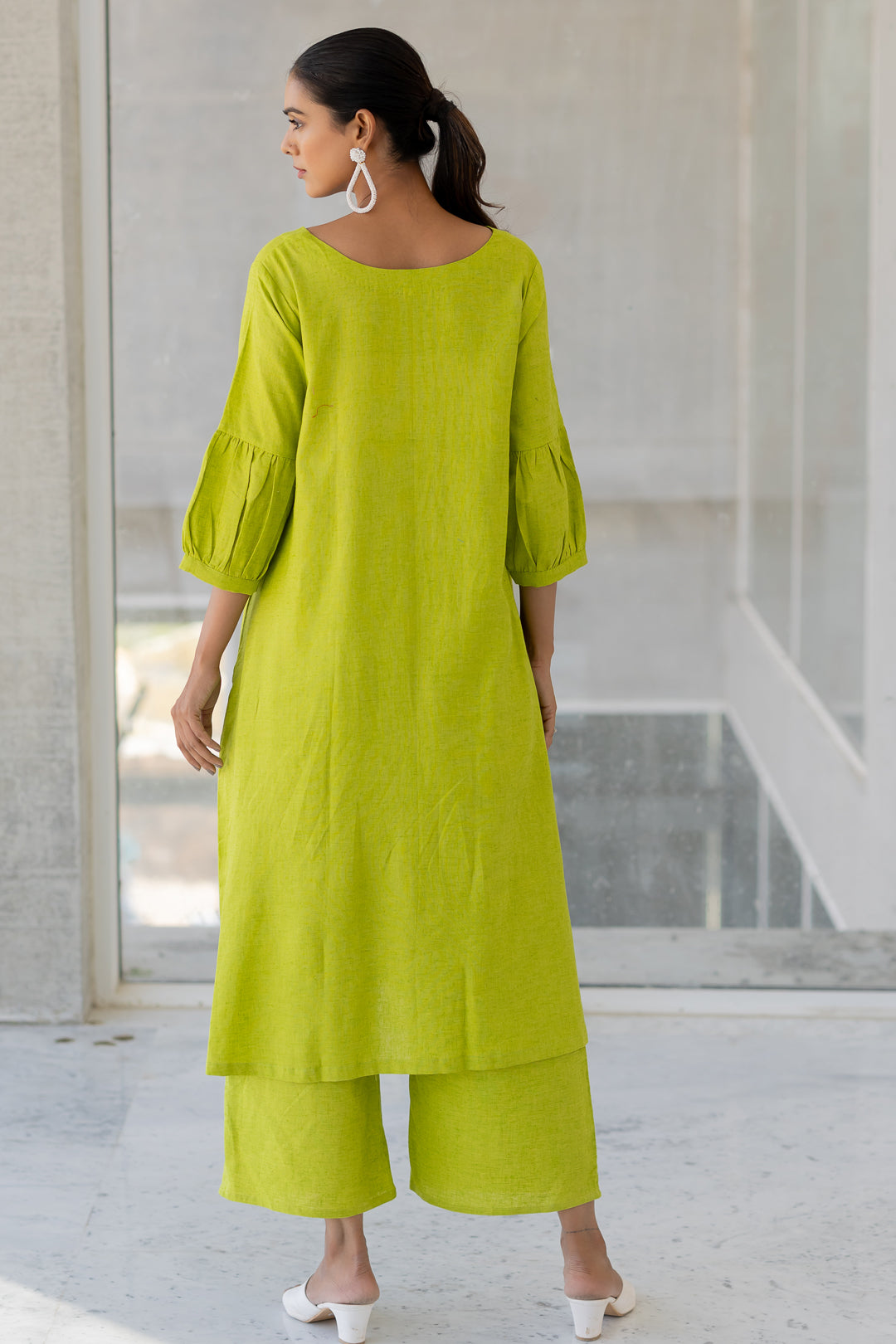 Matcha Bloom Kurta Set- SS