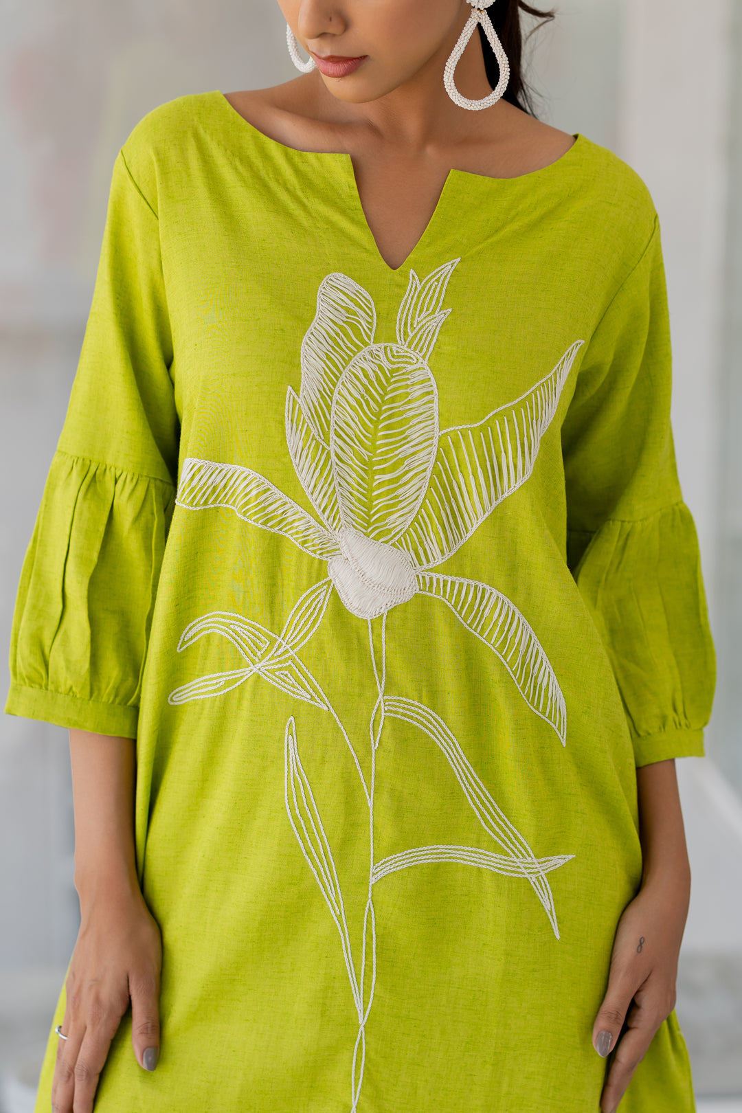 Matcha Bloom Kurta Set- SS