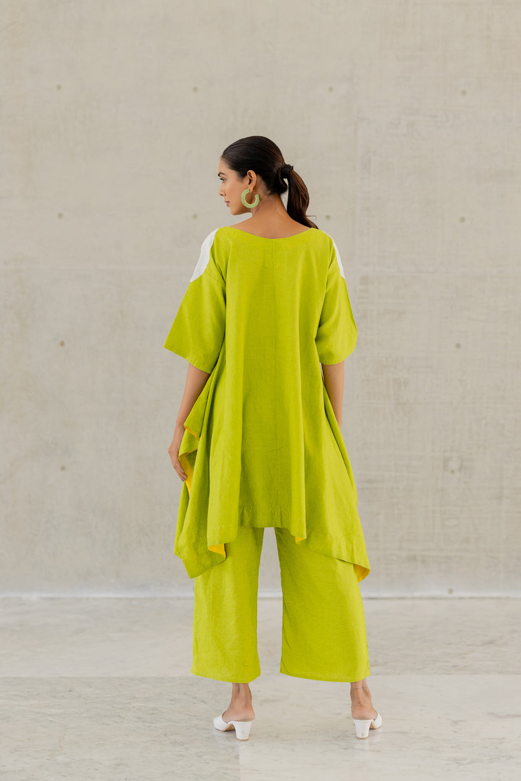 Green Sunflower Applique Co-Ord Set- SS