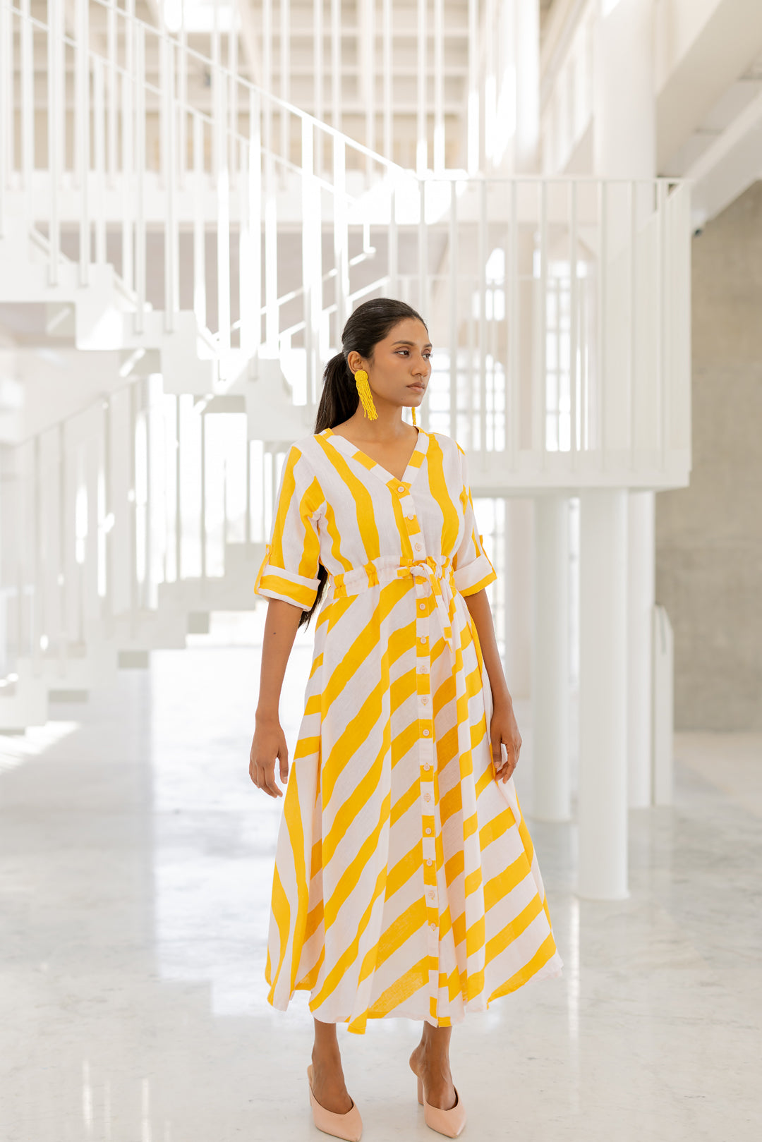 Lemonberry Draw-cord Dress- SS