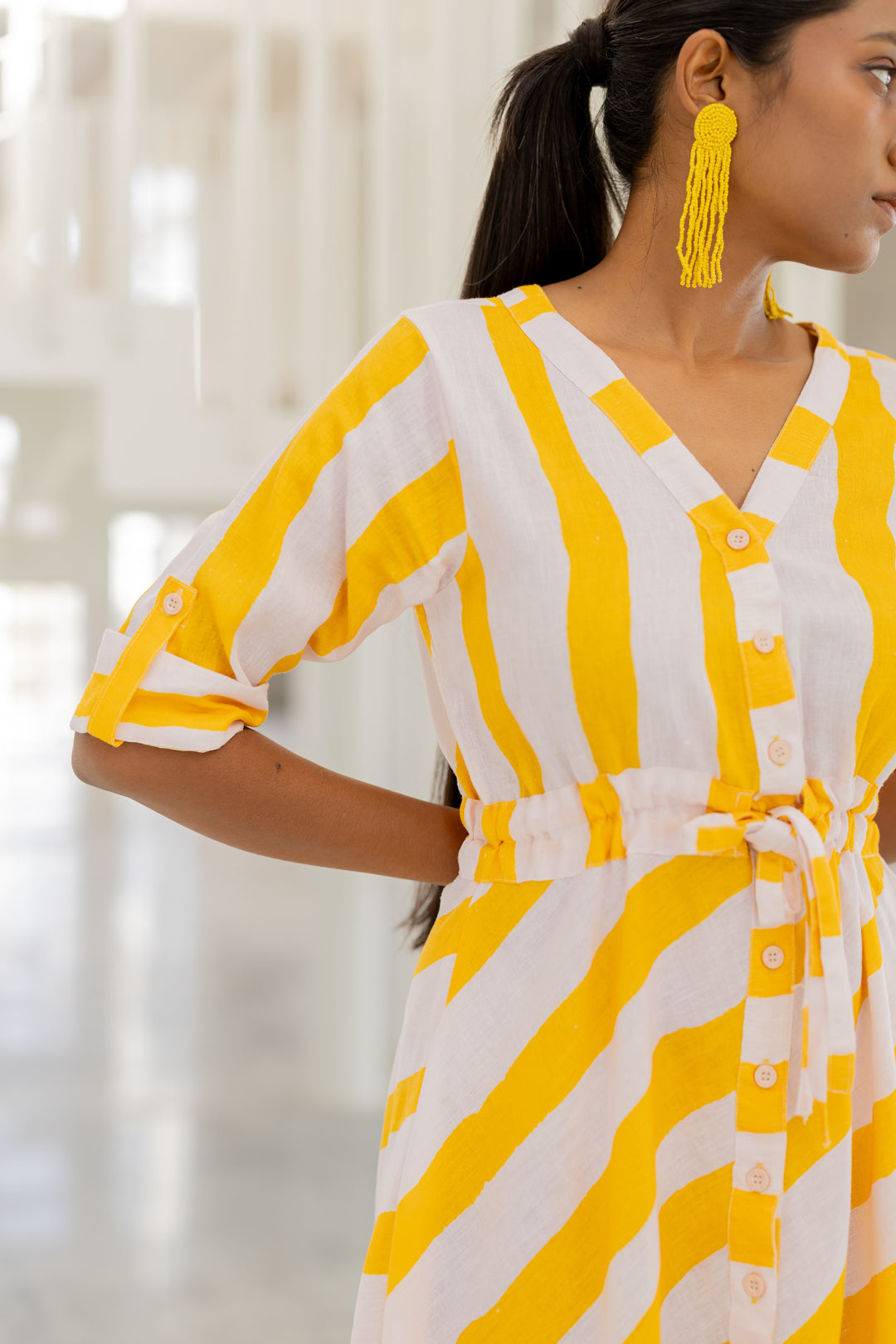 Lemonberry Draw-cord Dress- SS