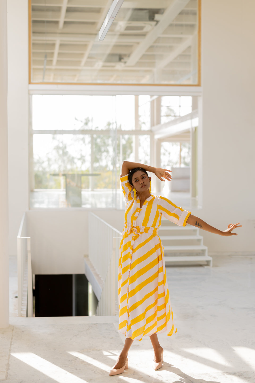 Lemonberry Draw-cord Dress- SS