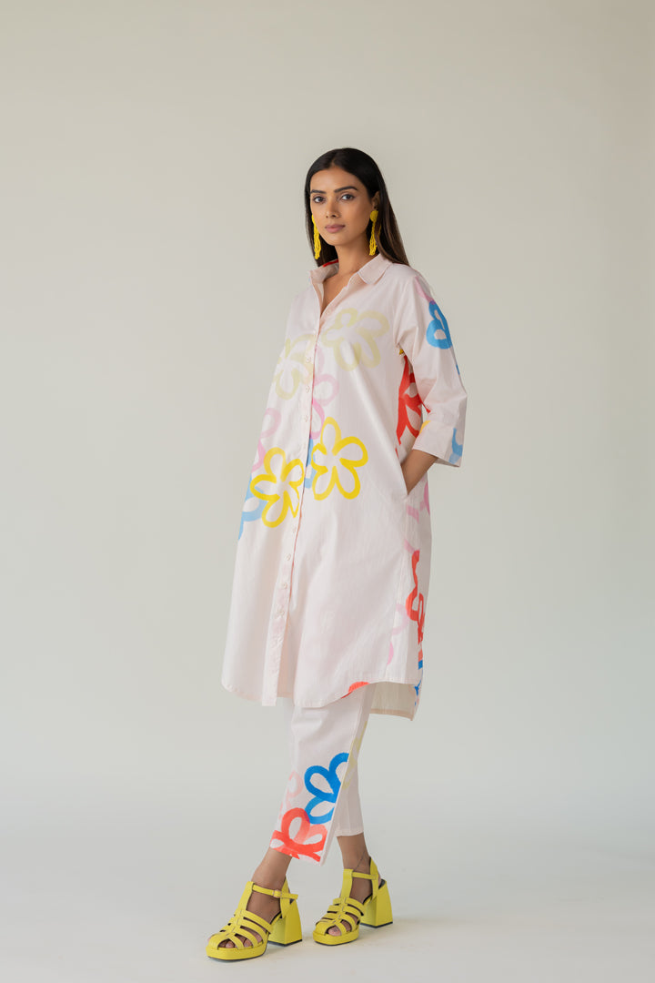 Bubble Bloom Kurta Co-Ord- SS