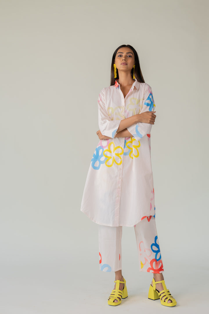 Bubble Bloom Kurta Co-Ord- SS