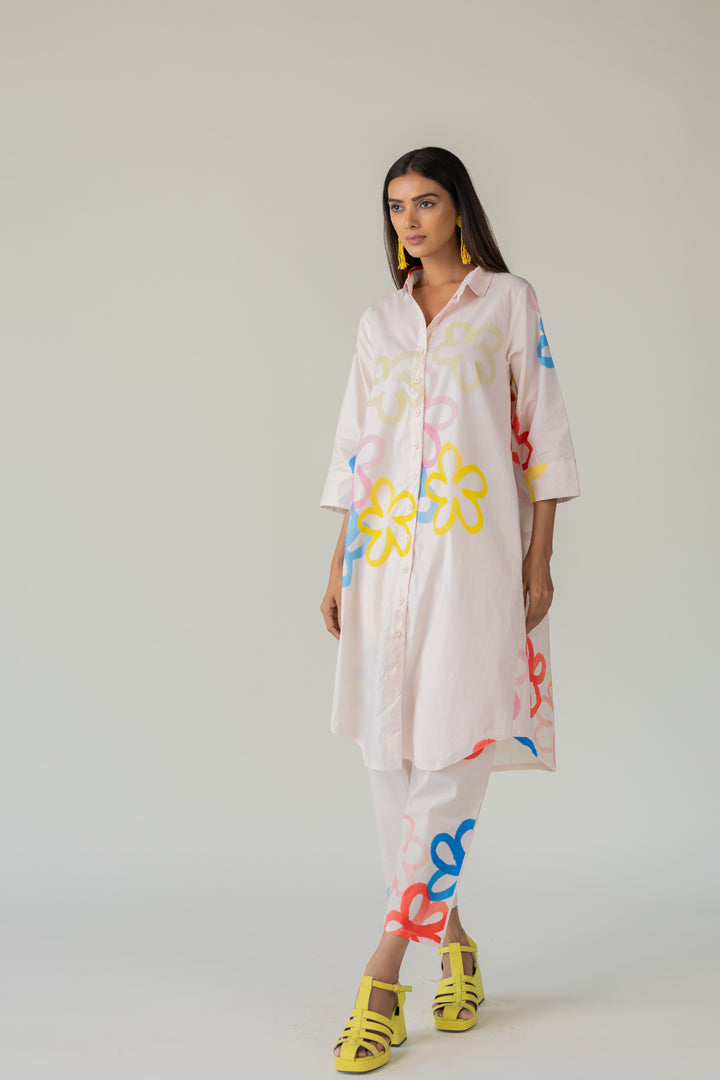 Bubble Bloom Kurta Co-Ord- SS