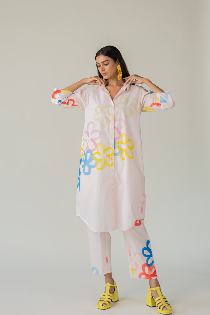 Bubble Bloom Kurta Co-Ord- SS