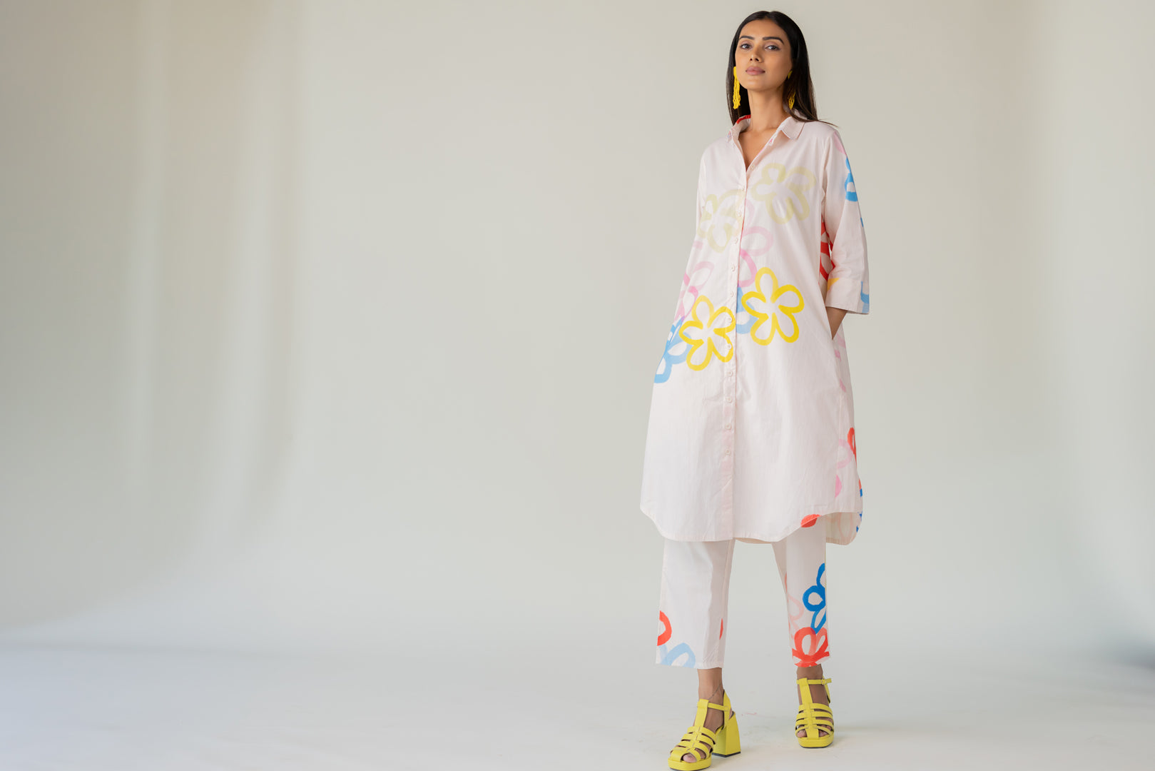 Bubble Bloom Kurta Co-Ord- SS