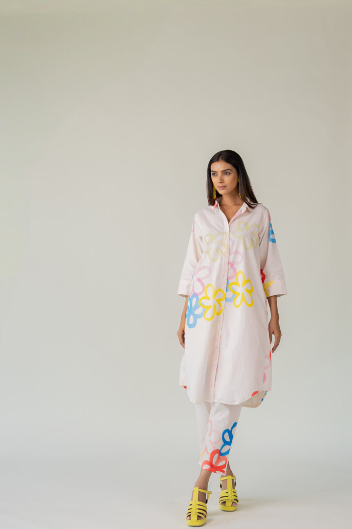 Bubble Bloom Kurta Co-Ord- SS