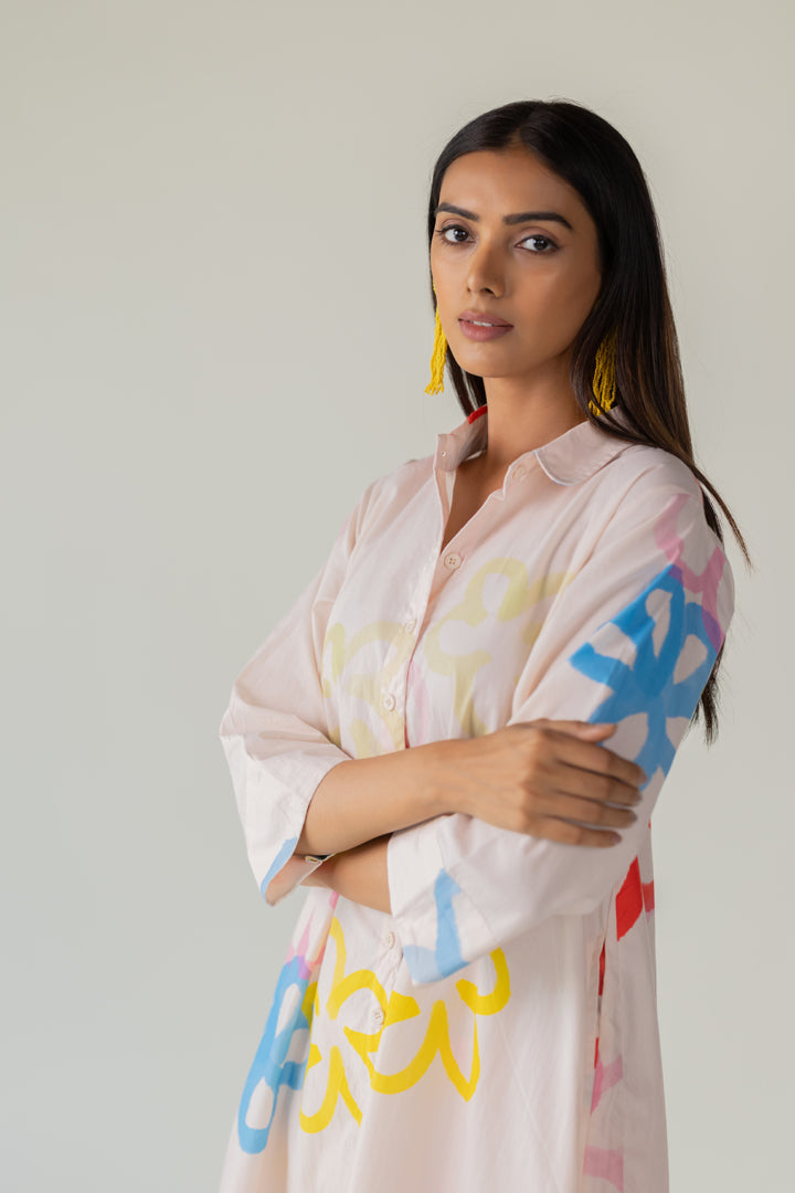 Bubble Bloom Kurta Co-Ord- SS