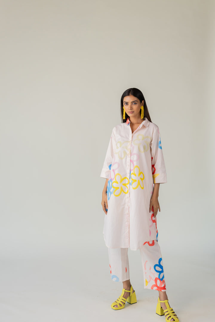Bubble Bloom Kurta Co-Ord- SS
