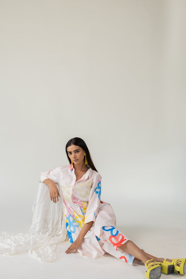 Bubble Bloom Kurta Co-Ord- SS