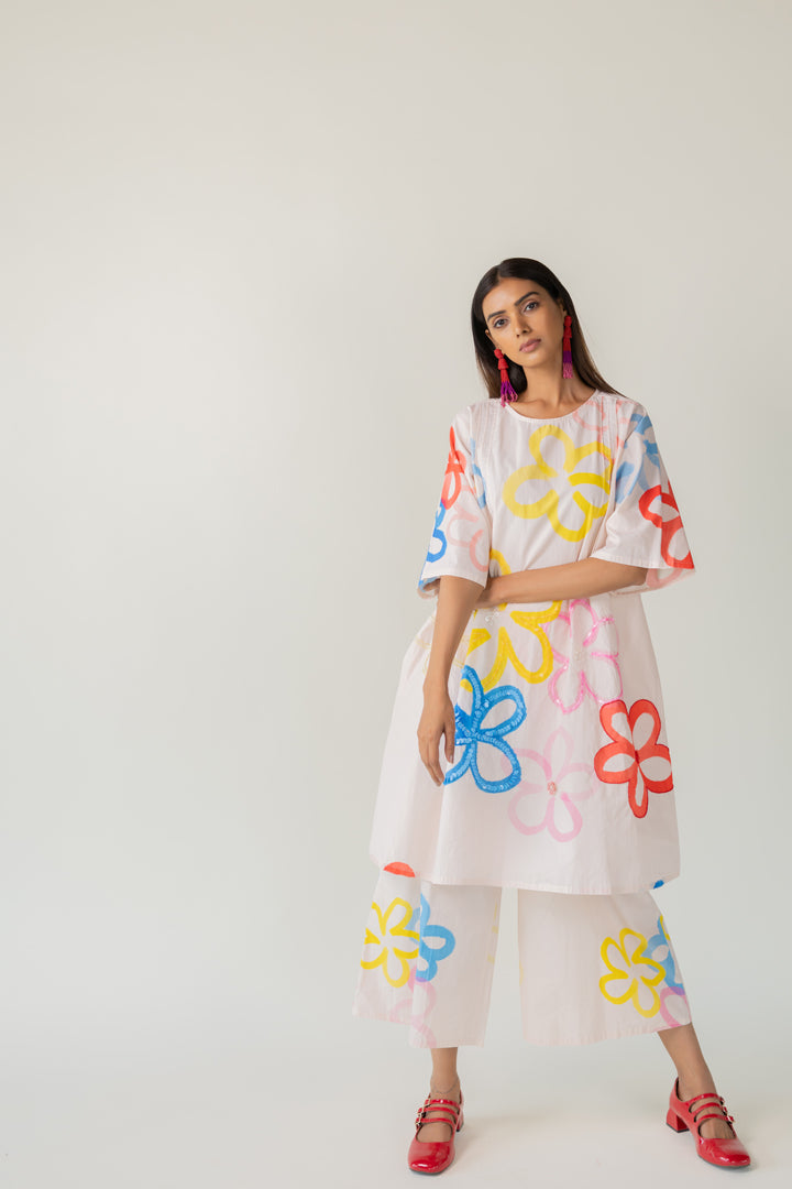Bubble Bloom Embroidered Co-Ord- SS