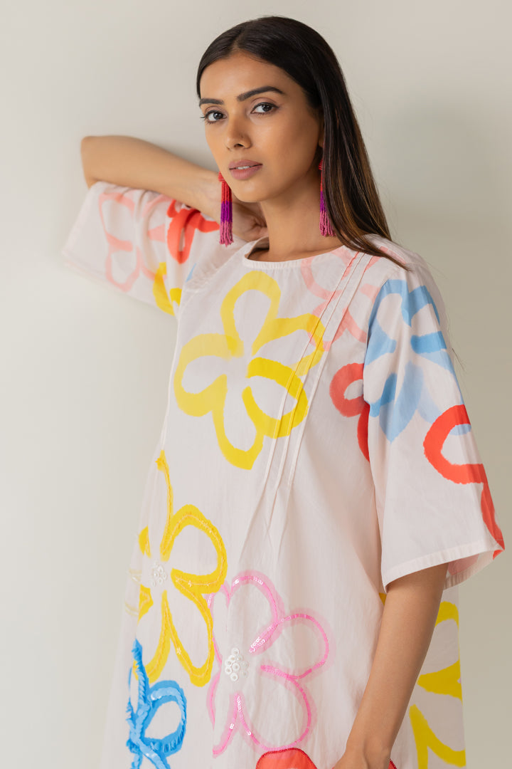 Bubble Bloom Embroidered Co-Ord- SS