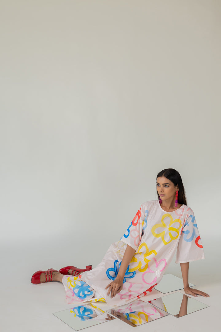 Bubble Bloom Embroidered Co-Ord- SS