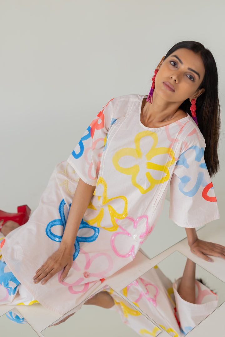 Bubble Bloom Embroidered Co-Ord- SS