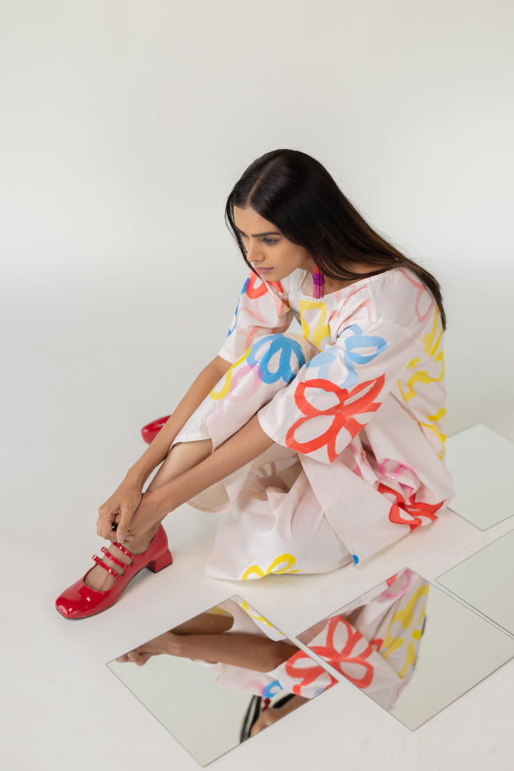 Bubble Bloom Embroidered Co-Ord- SS