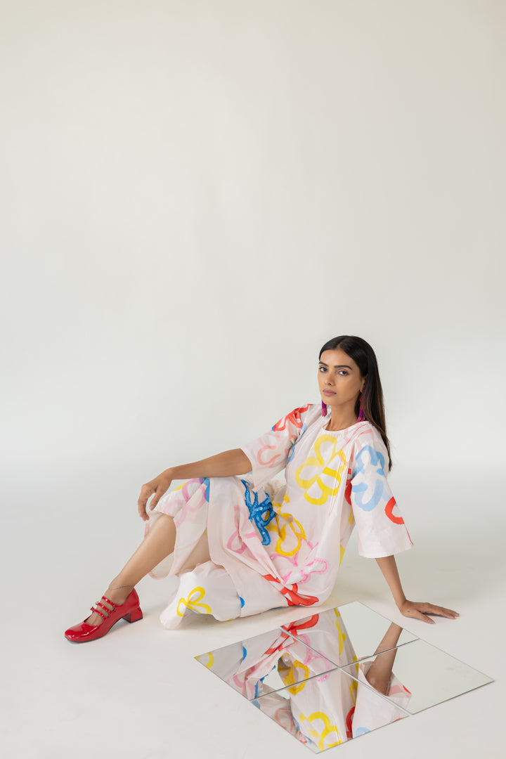 Bubble Bloom Embroidered Tunic- SS