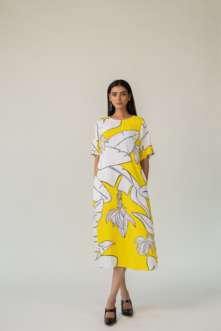 Sunfruit Sketch Crepe Dress- SS
