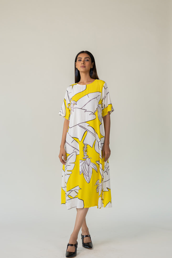 Sunfruit Sketch Crepe Dress- SS