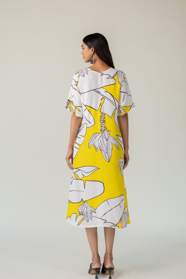Sunfruit Sketch Crepe Dress- SS