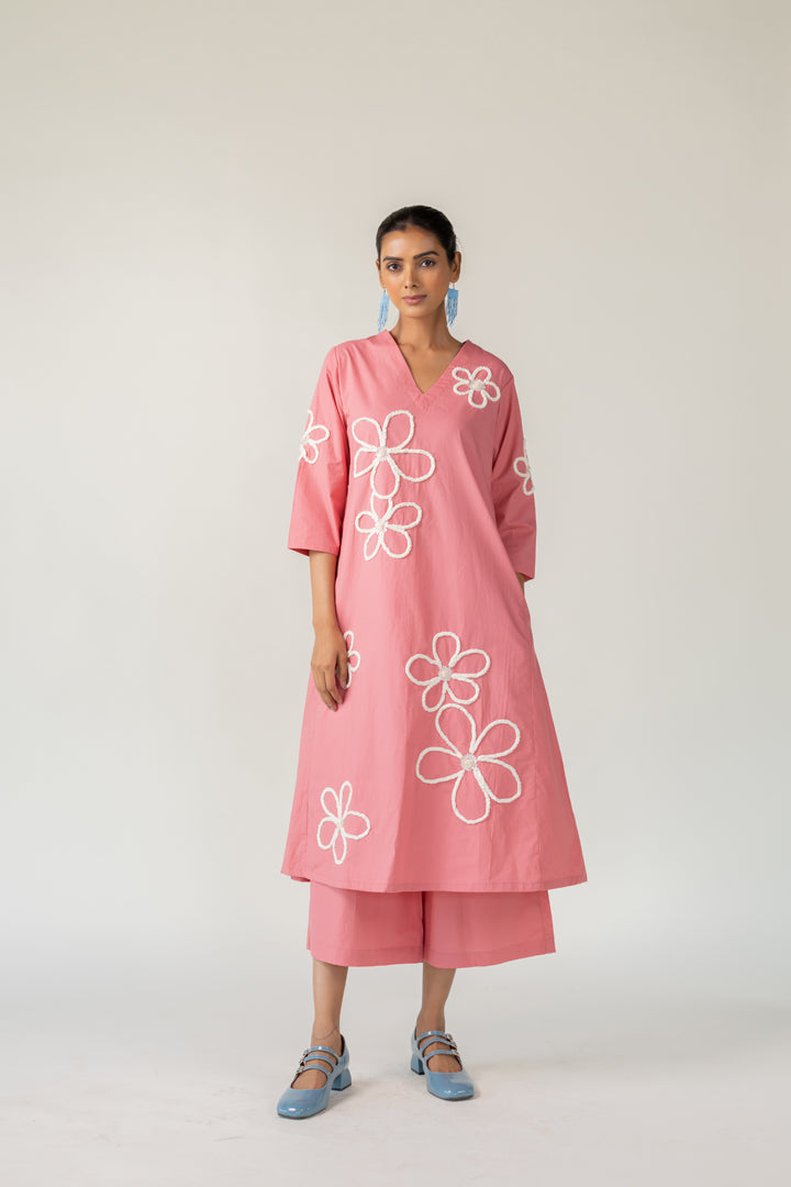 Dusky Bloom Kurta Co-Ord- SS