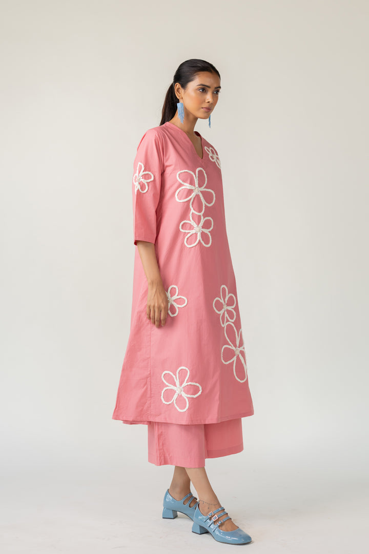 Dusky Bloom Kurta Co-Ord- SS