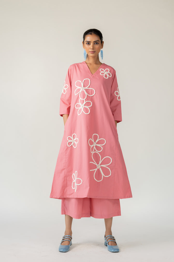 Dusky Bloom Kurta Co-Ord- SS