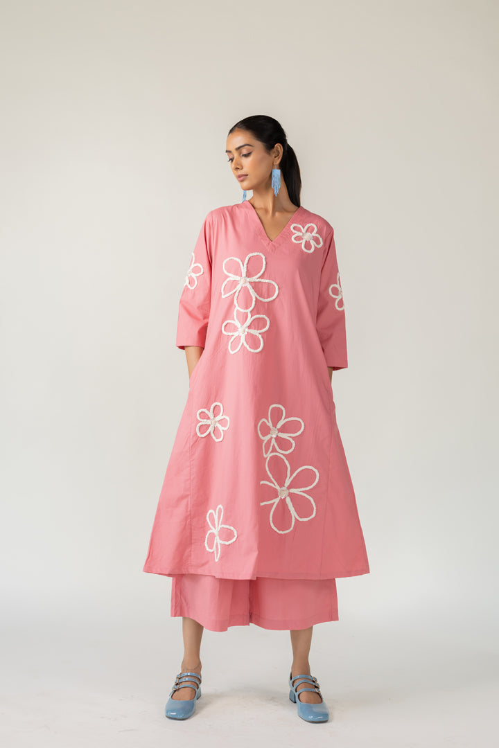 Dusky Bloom Kurta Co-Ord- SS